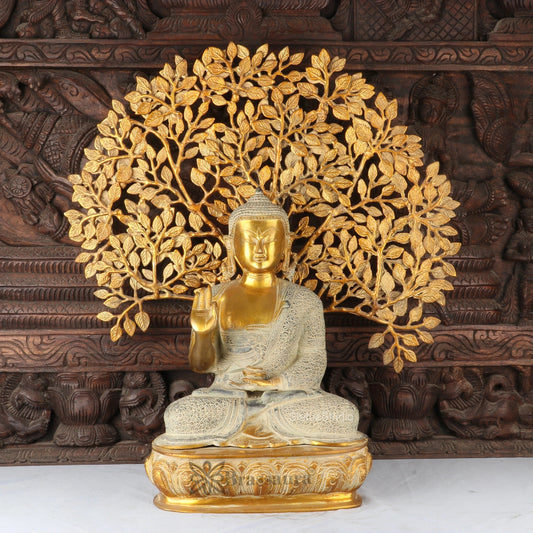 Brass Tree Royal Golden Buddha Weight 18.5 kg & Height 25 Inch
