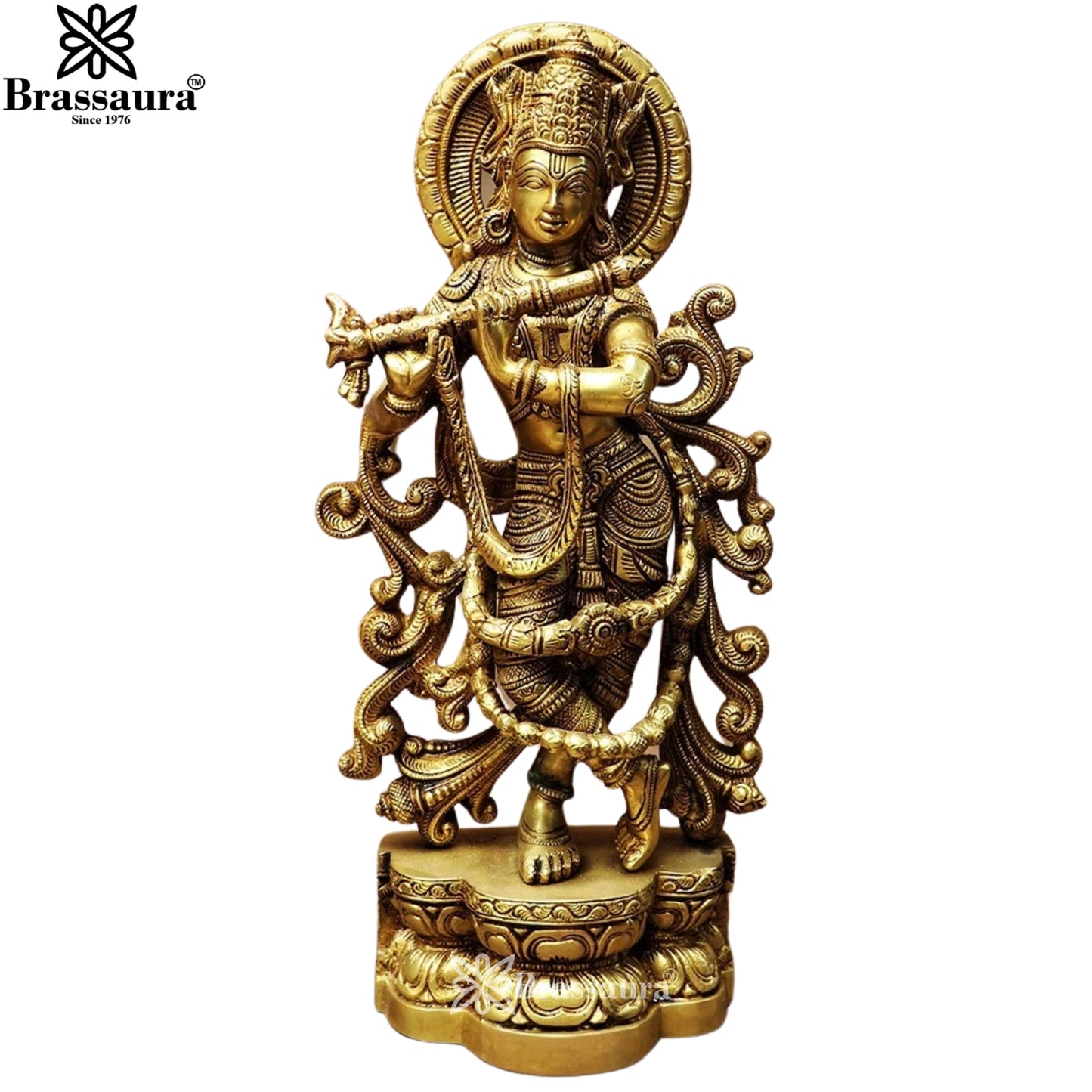 Brass Krishna Murti Weight 6.5 Kg And Height 16 Inch