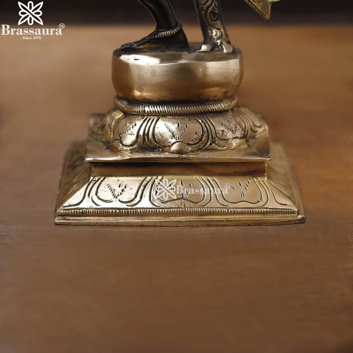 Brass Antique Dancing Natraj Statue Weight 3.12 Kg And Height 12.5 Inch