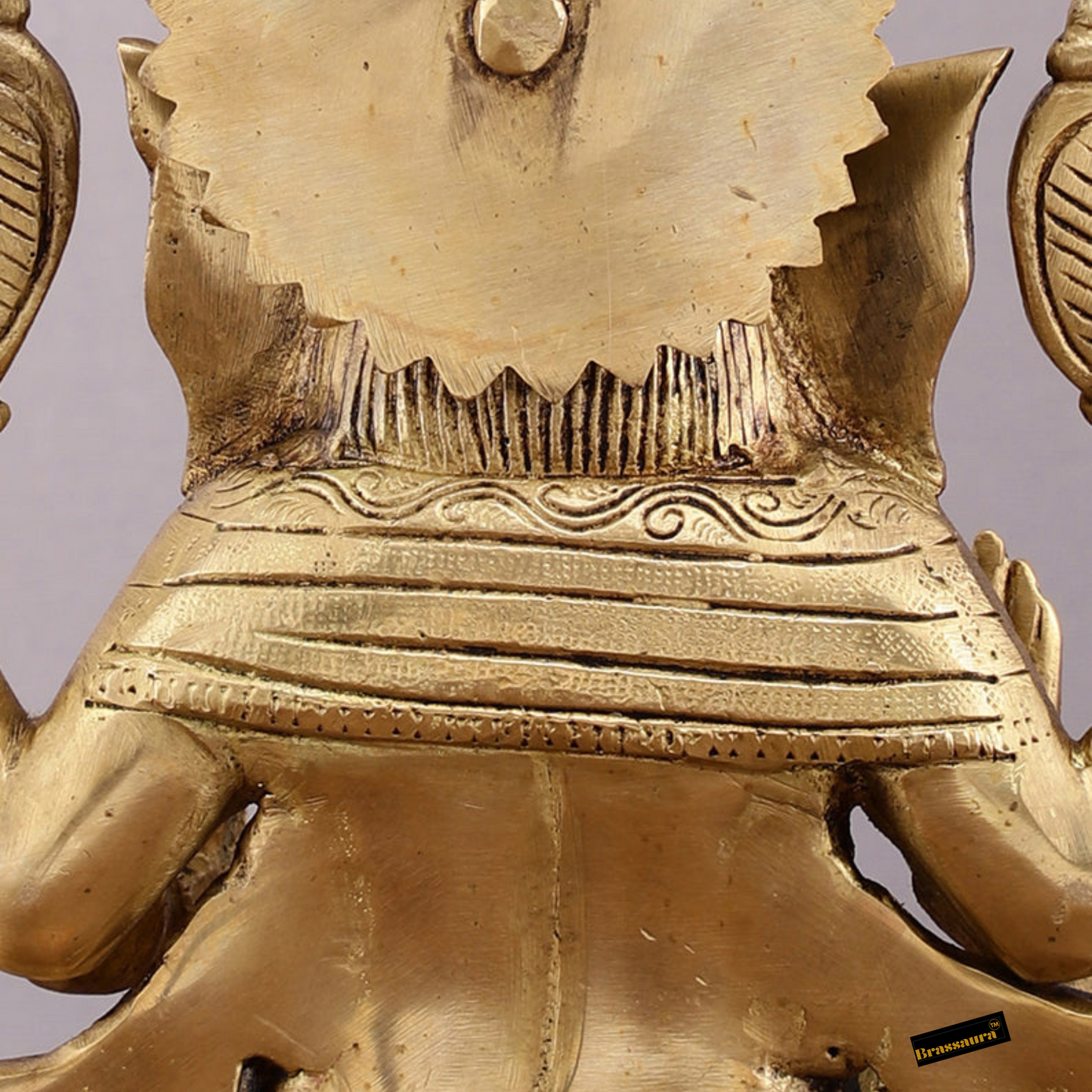 Brassaura™ Unique Brass Lord Ganesha Statue – 9.5" Height, 4.13 kg – Handcrafted Divine Elegance