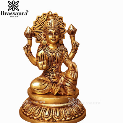 Brass Lakshmi Ganesh Murti Weight 6.3 Kg And Height 8 Inch