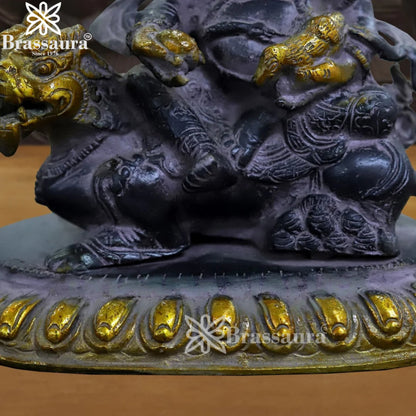 Brass Kuber Statue Weight 1.81 Kg And Height 7 Inch