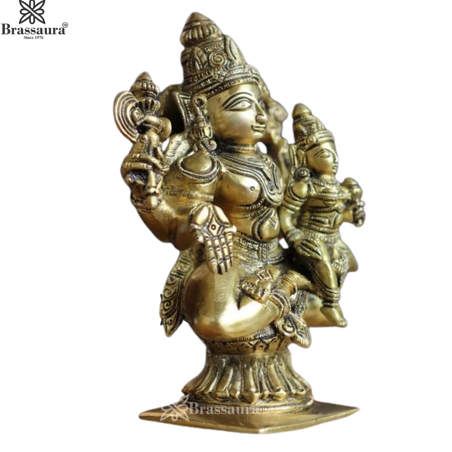 Brass Lord Shiv Family Statue Weight 2 Kg And Height 6.5 Inch