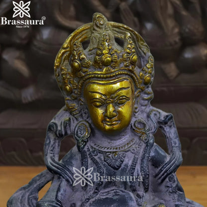 Brass Kuber Statue Weight 1.81 Kg And Height 7 Inch