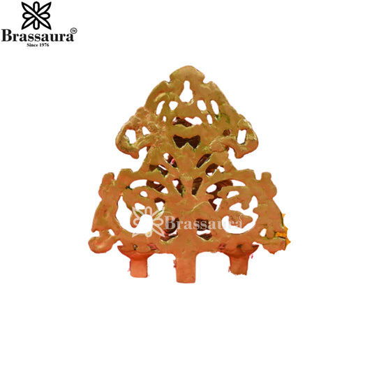Brassaura® Traditional Brass Ganesha Wall Hanging – Height 9 Inches | Home & Temple Décor