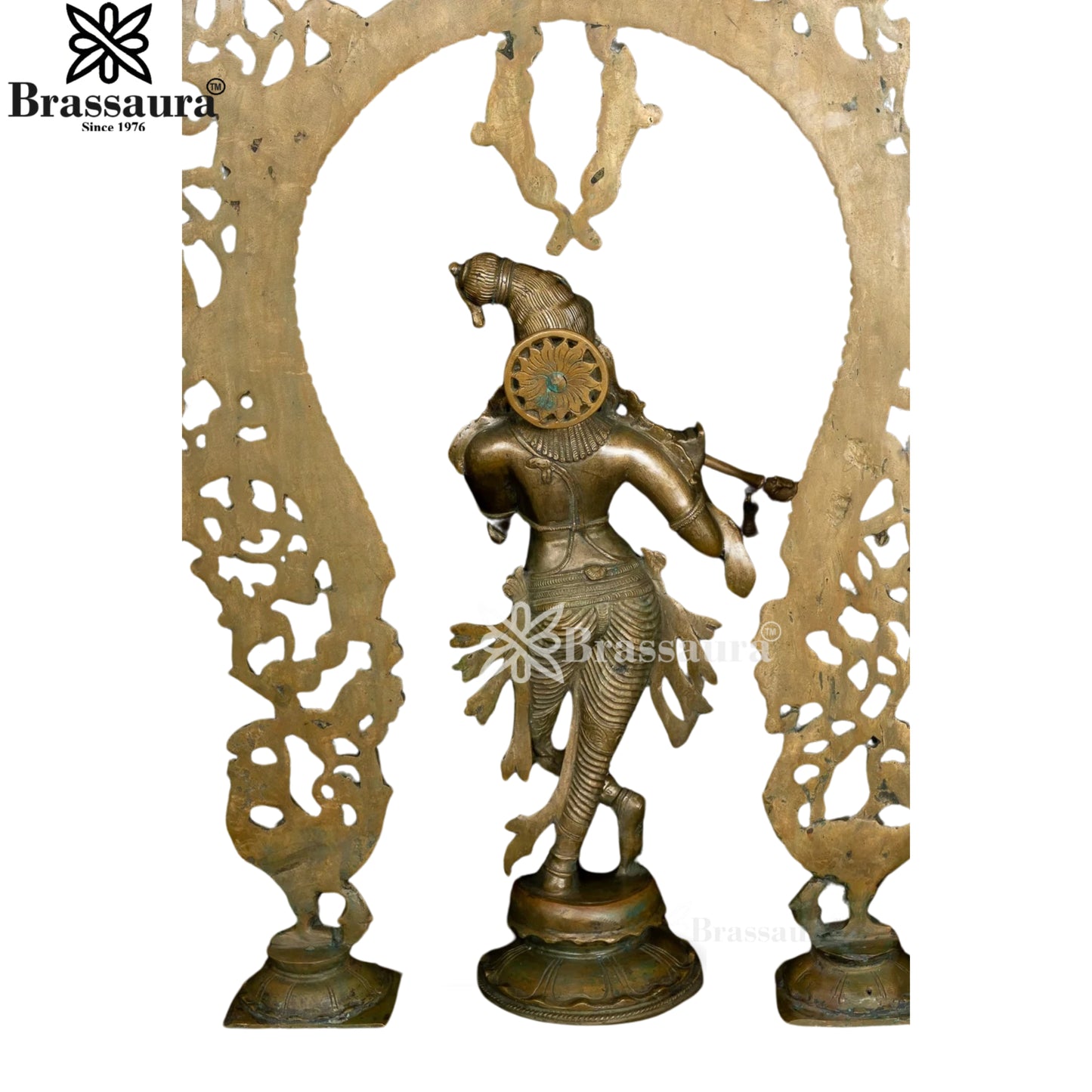 Bronze Krishna Murti Weight 69 Kg And Height 44 Inch