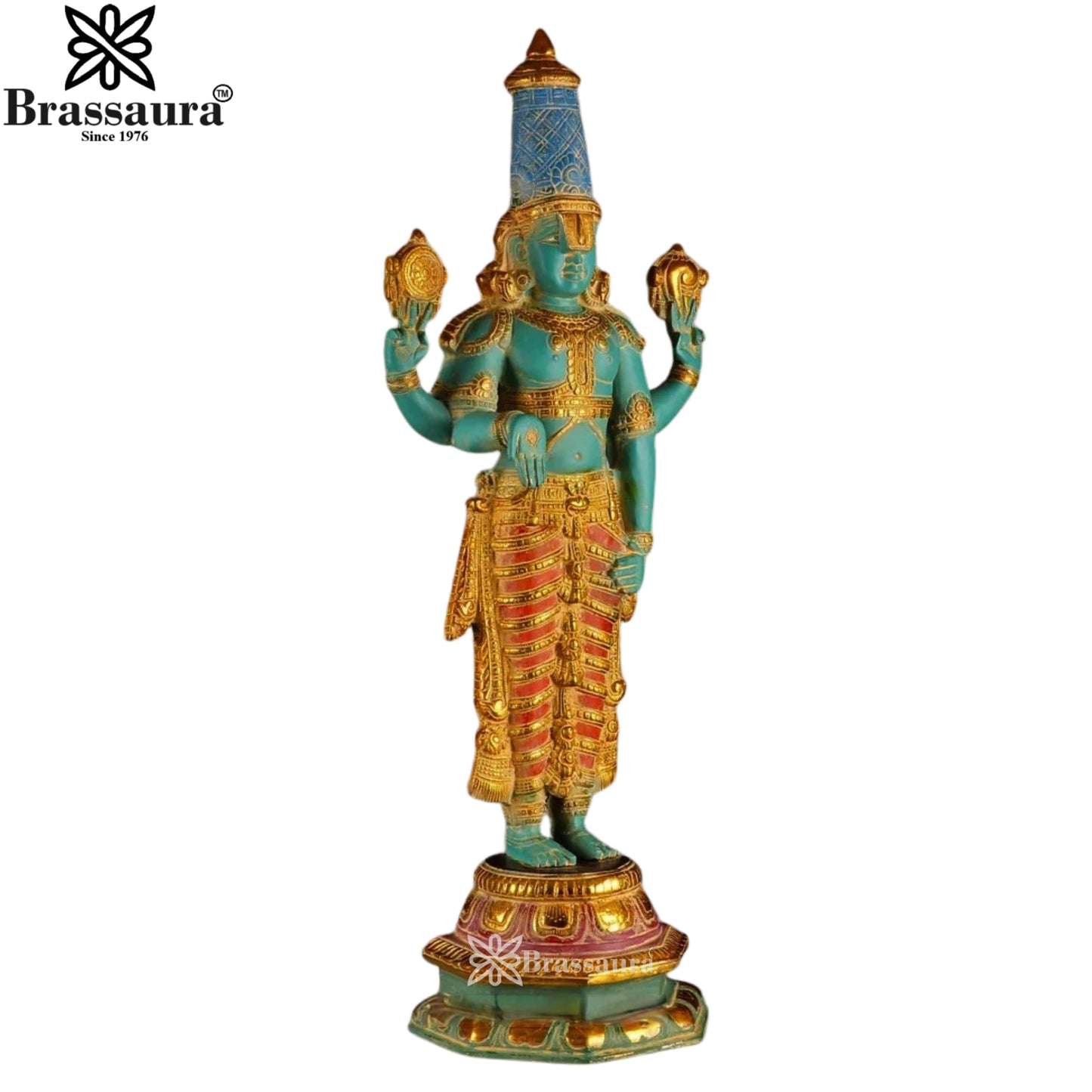 Brass Vishnu Shyamal Statue Weight 21.5 Kg And Height 33 Inch