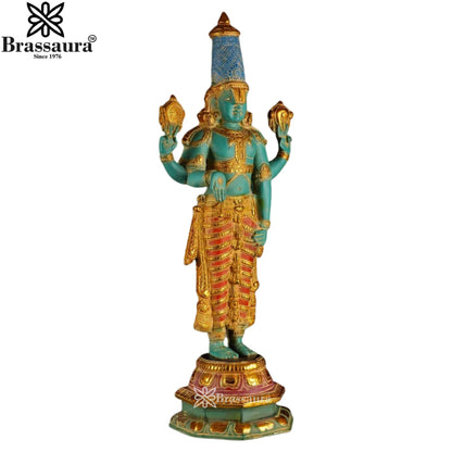 Brass Vishnu Shyamal Statue Weight 21.5 Kg And Height 33 Inch
