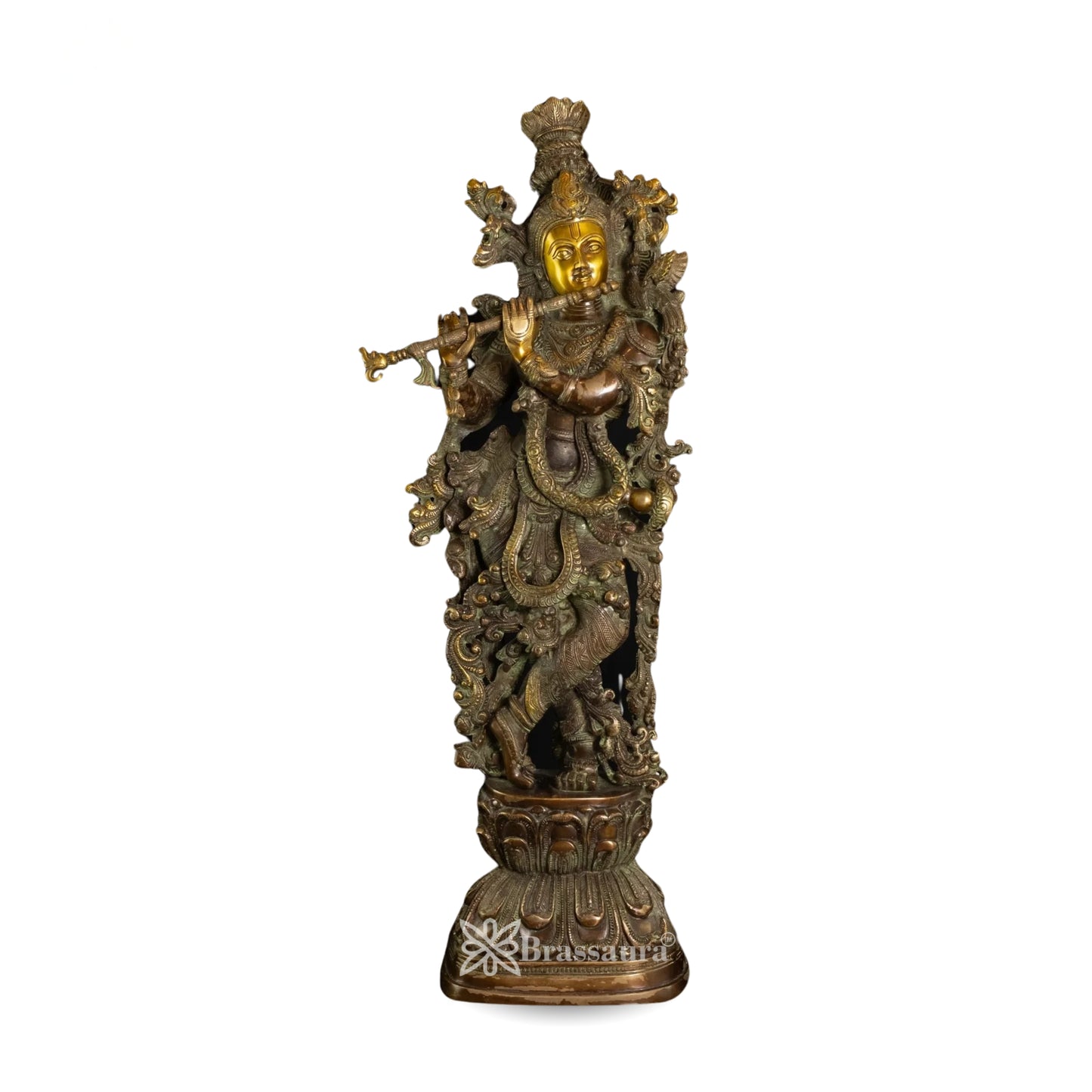 Brass Krishna Murti Weight 15 Kg And Height 29 Inch