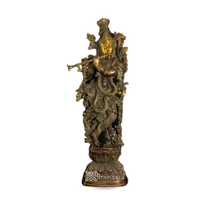 Brass Krishna Murti Weight 15 Kg And Height 29 Inch
