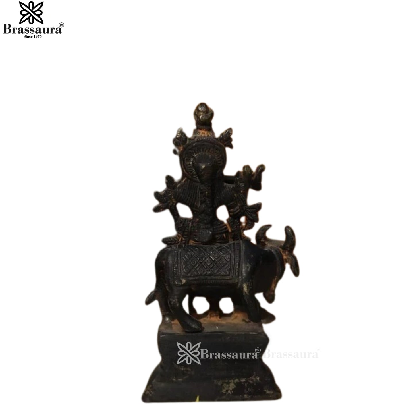 Brass Cow Krishna Murti Weight .3 Kg And Height 4 Inch