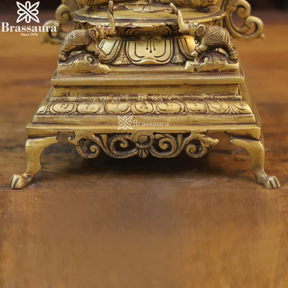 Brass Lakshmi Murti Weight 4.36 Kg And Height 13 Inch