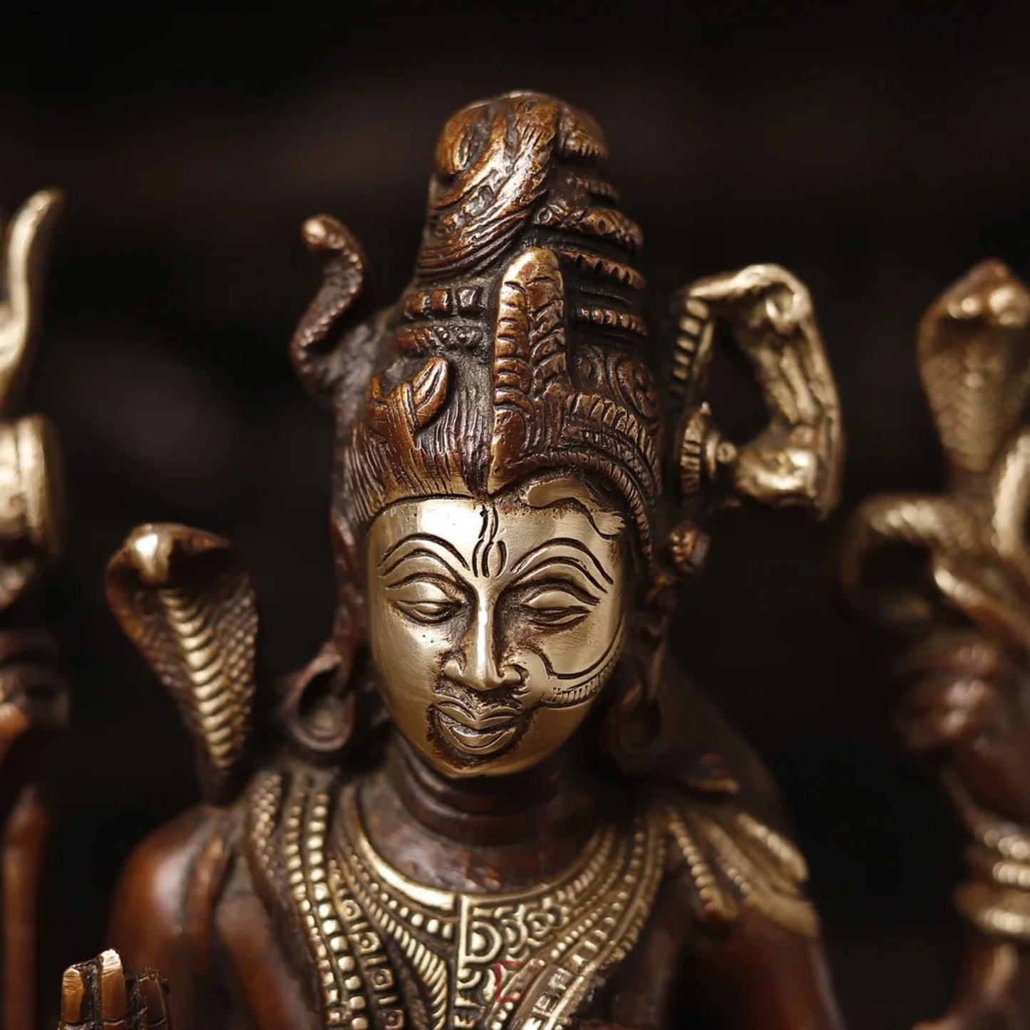 Brass Aardhnareshwar Statue Weight 9.67 Kg And Height 17.5 Inch