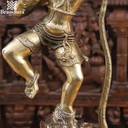 Brass Dancing Krishna Murti Weight 13.96 Kg And Height 29.5 Inch
