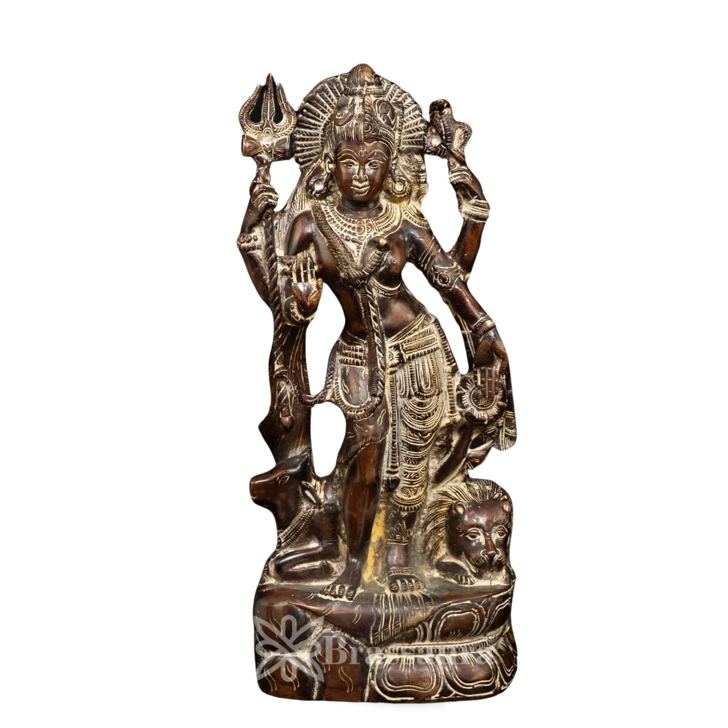 Brass Aardhnareshwar Statue Weight 5 Kg And Height 13 Inch