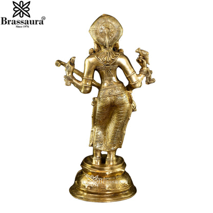 Brass Saraswati Statue Weight 23 Kg And Height 14 Inch