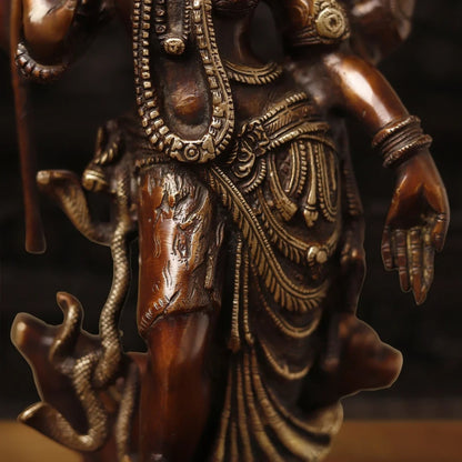 Brass Aardhnareshwar Statue Weight 9.67 Kg And Height 17.5 Inch