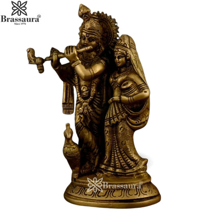 Brass Radha Krishna Murti Weight .782 Kg And Height 15 Inch