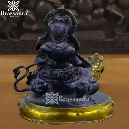 Brass Kuber Statue Weight 1.81 Kg And Height 7 Inch
