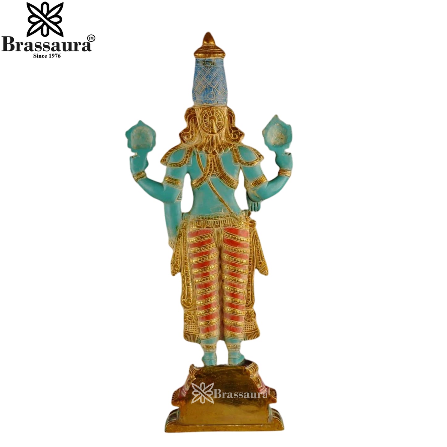 Brass Vishnu Shyamal Statue Weight 21.5 Kg And Height 33 Inch