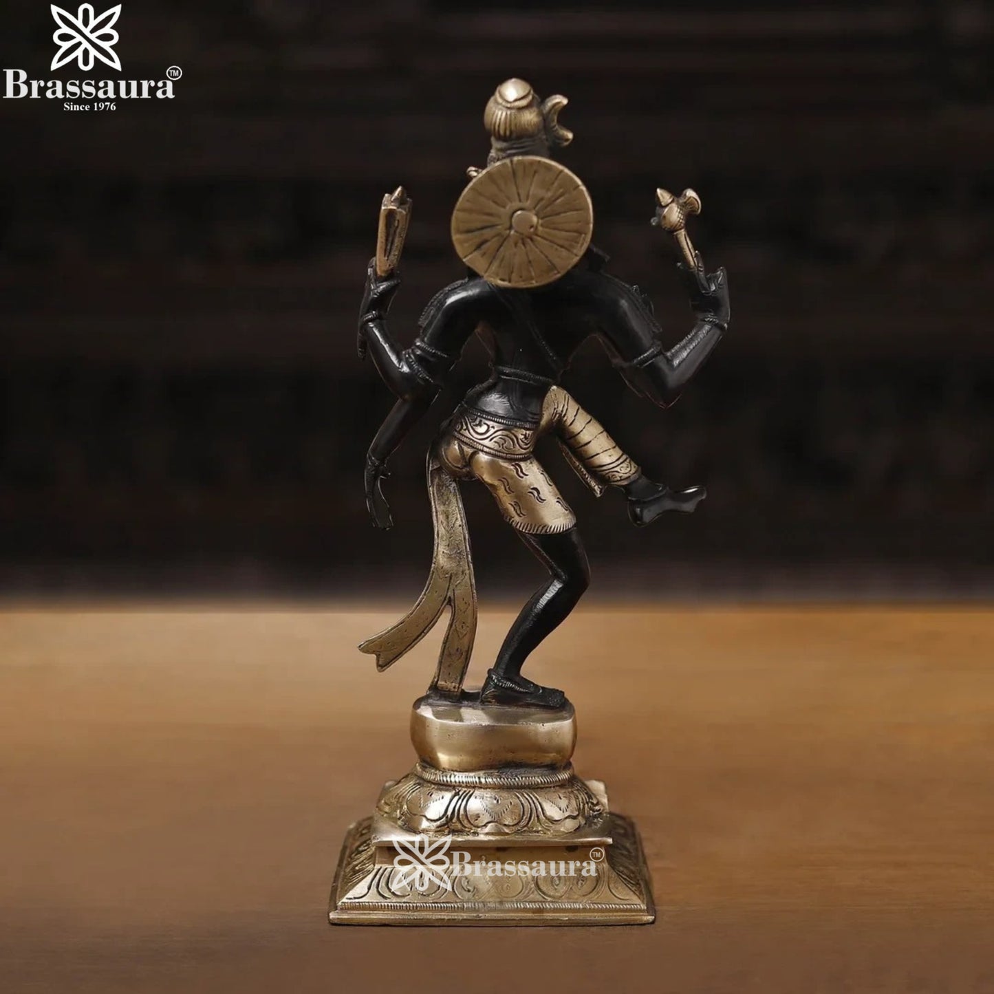 Brass Antique Dancing Natraj Statue Weight 3.12 Kg And Height 12.5 Inch