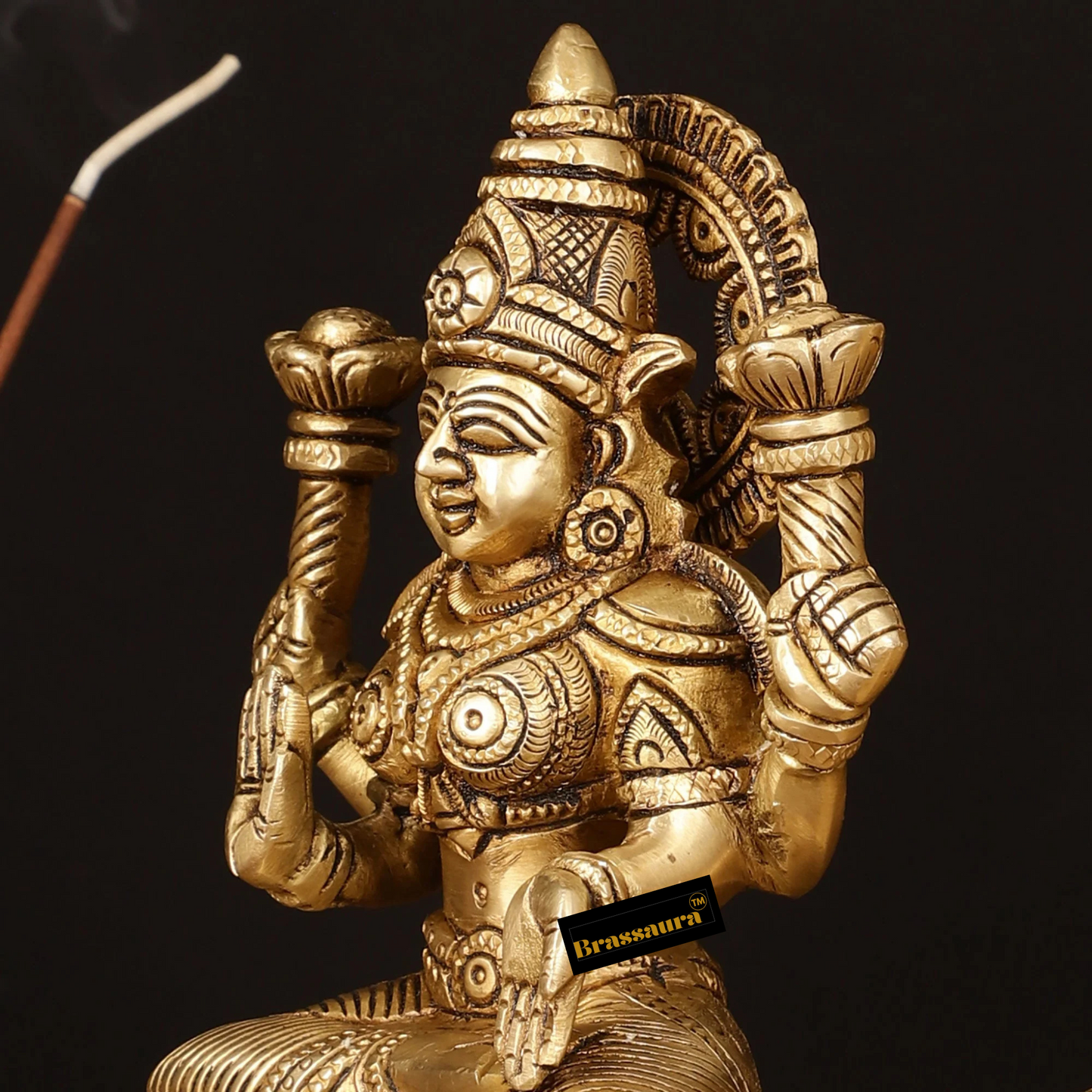 Brassaura™ Brass Superfine Ganesh Lakshmi Idol – 7 Inch Height | 2 kg | Divine Blessings for Prosperity & Wisdom