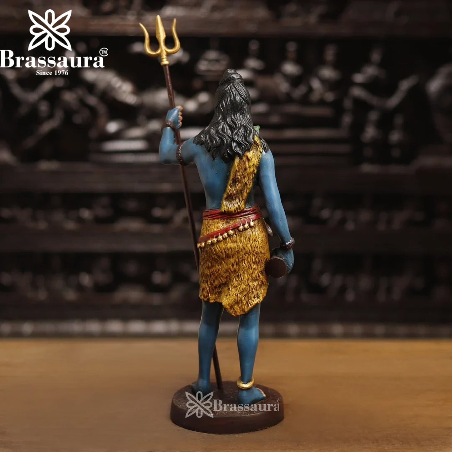 Brassaura™ Brass Lord Shiva Statue – Height 19 Inches & Weight 5.96 Kg | Devotional Home Décor