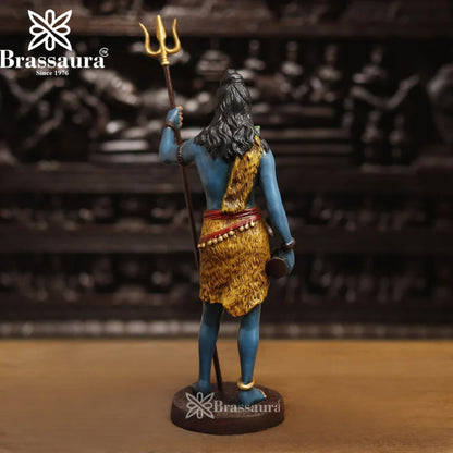 Brassaura™ Brass Lord Shiva Statue – Height 19 Inches & Weight 5.96 Kg | Devotional Home Décor