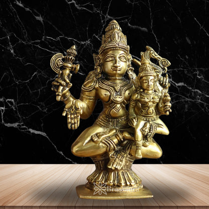 Brass Lord Shiv Family Statue Weight 2 Kg And Height 6.5 Inch