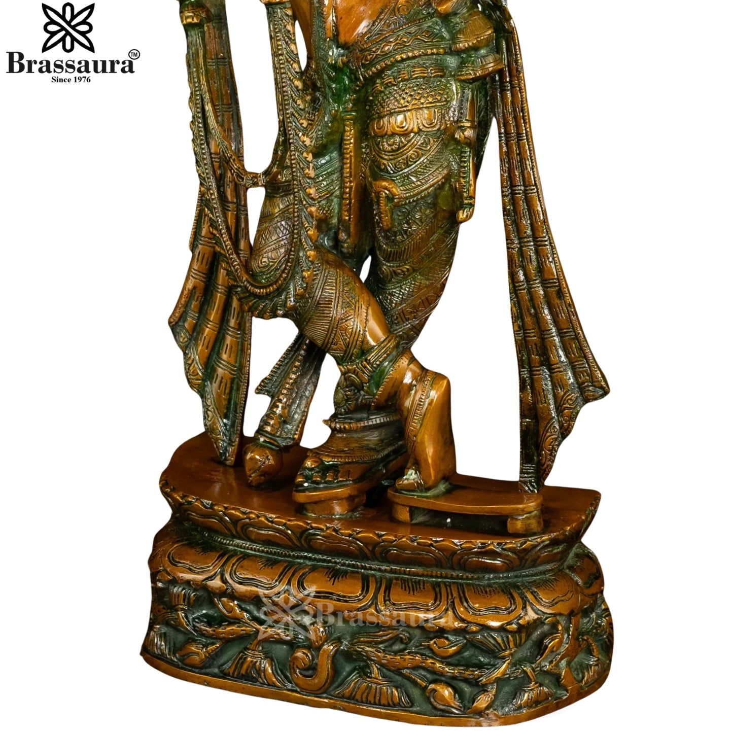 Brass Krishna Murti Weight 10.5 Kg And Height 22 Inch