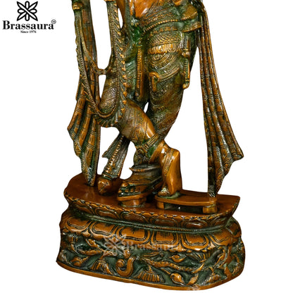 Brass Krishna Murti Weight 10.5 Kg And Height 22 Inch