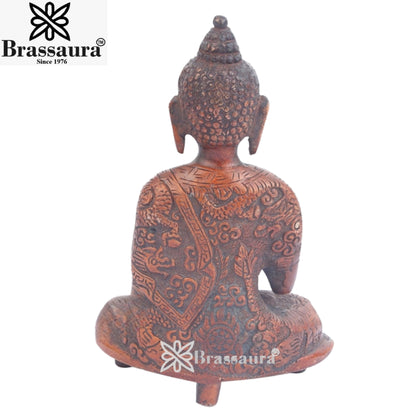Brass Blessing Buddha Weight 0.9 Kg & Height 6 Inch