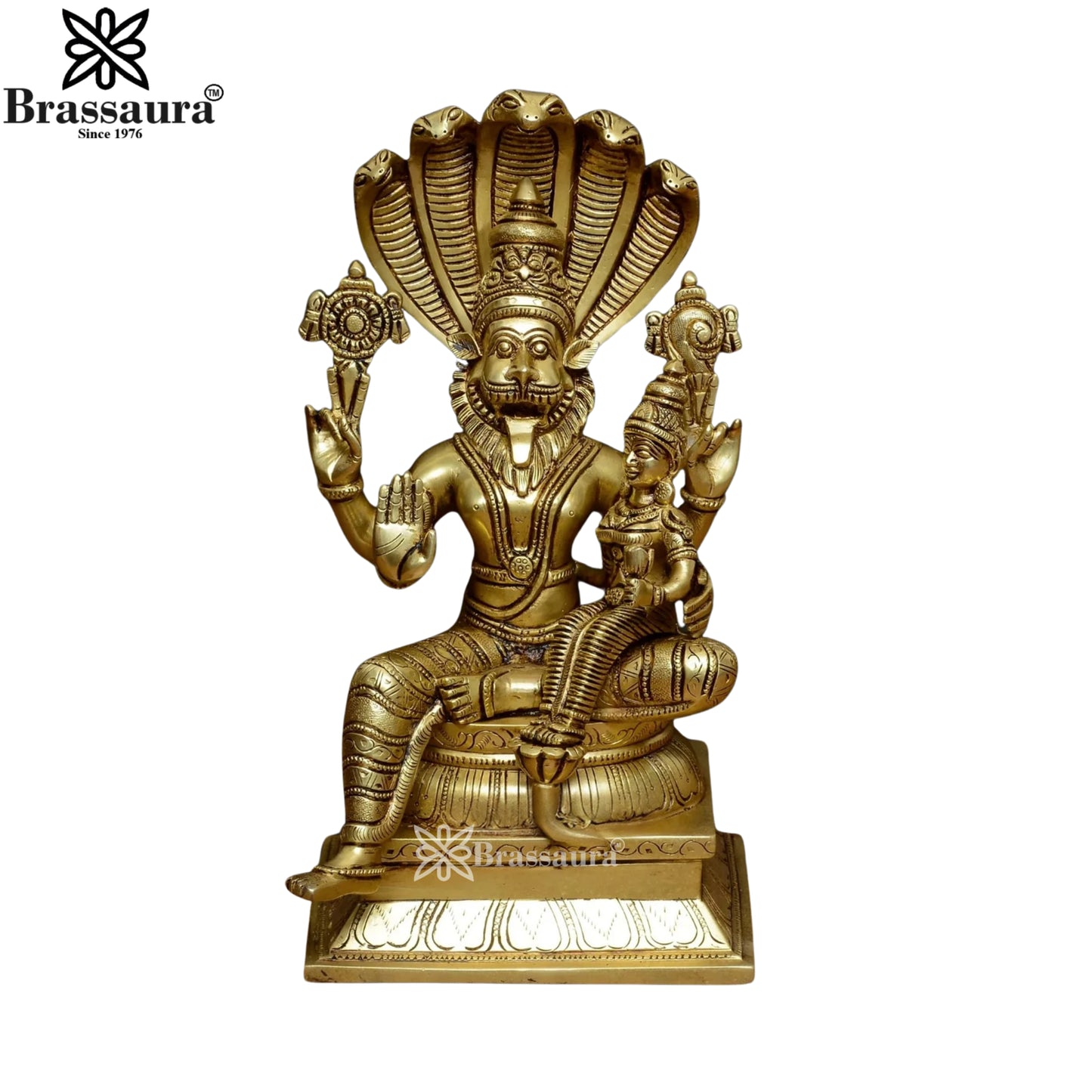 Brass Narasimha Statue Weight 7.9 Kg And Height 13 Inch