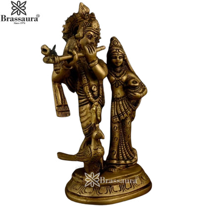 Brass Radha Krishna Murti Weight .782 Kg And Height 15 Inch