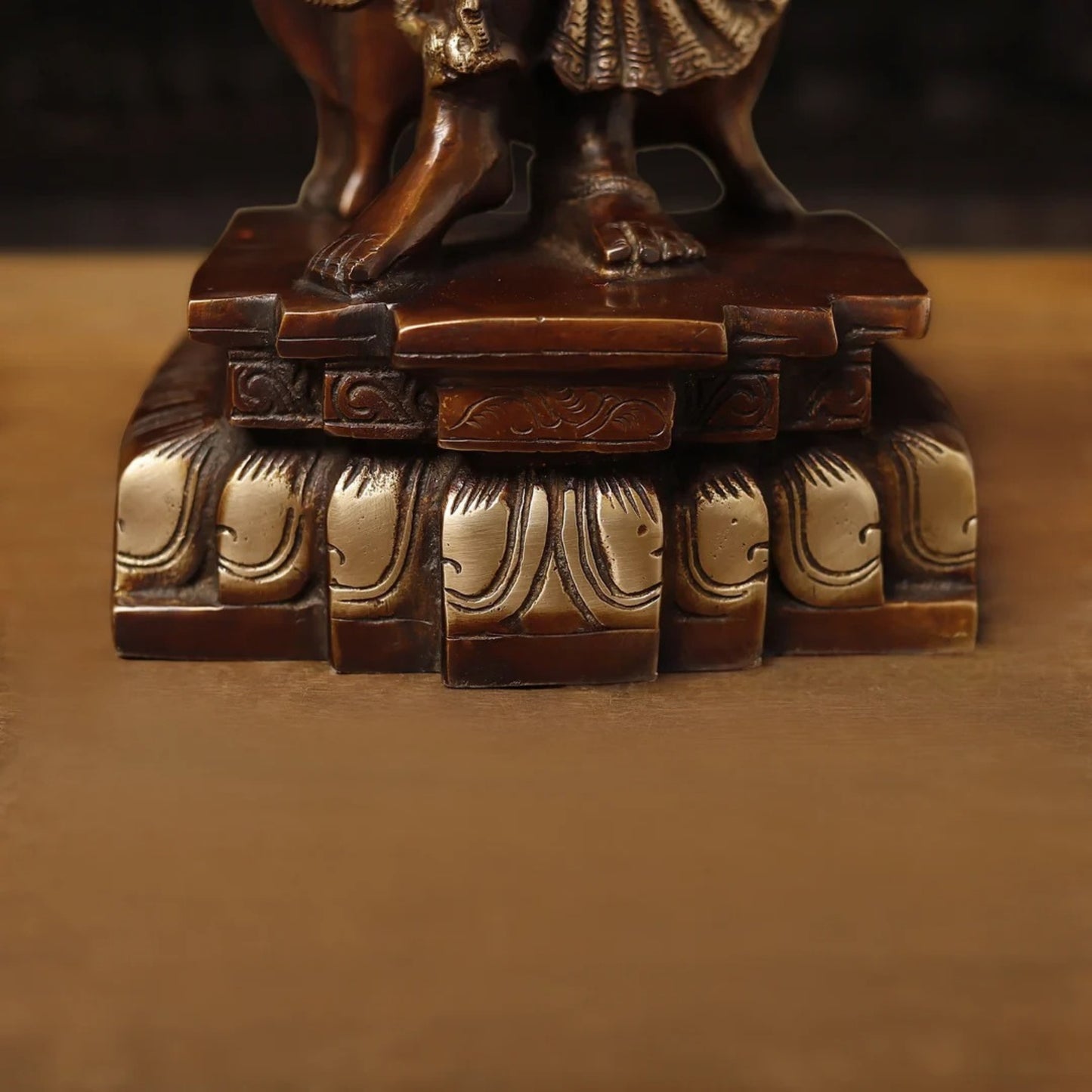 Brass Aardhnareshwar Statue Weight 9.67 Kg And Height 17.5 Inch
