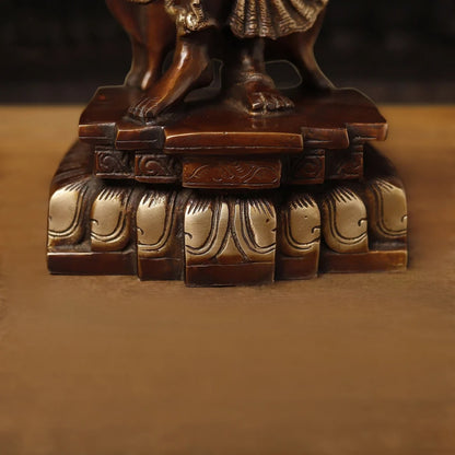 Brass Aardhnareshwar Statue Weight 9.67 Kg And Height 17.5 Inch