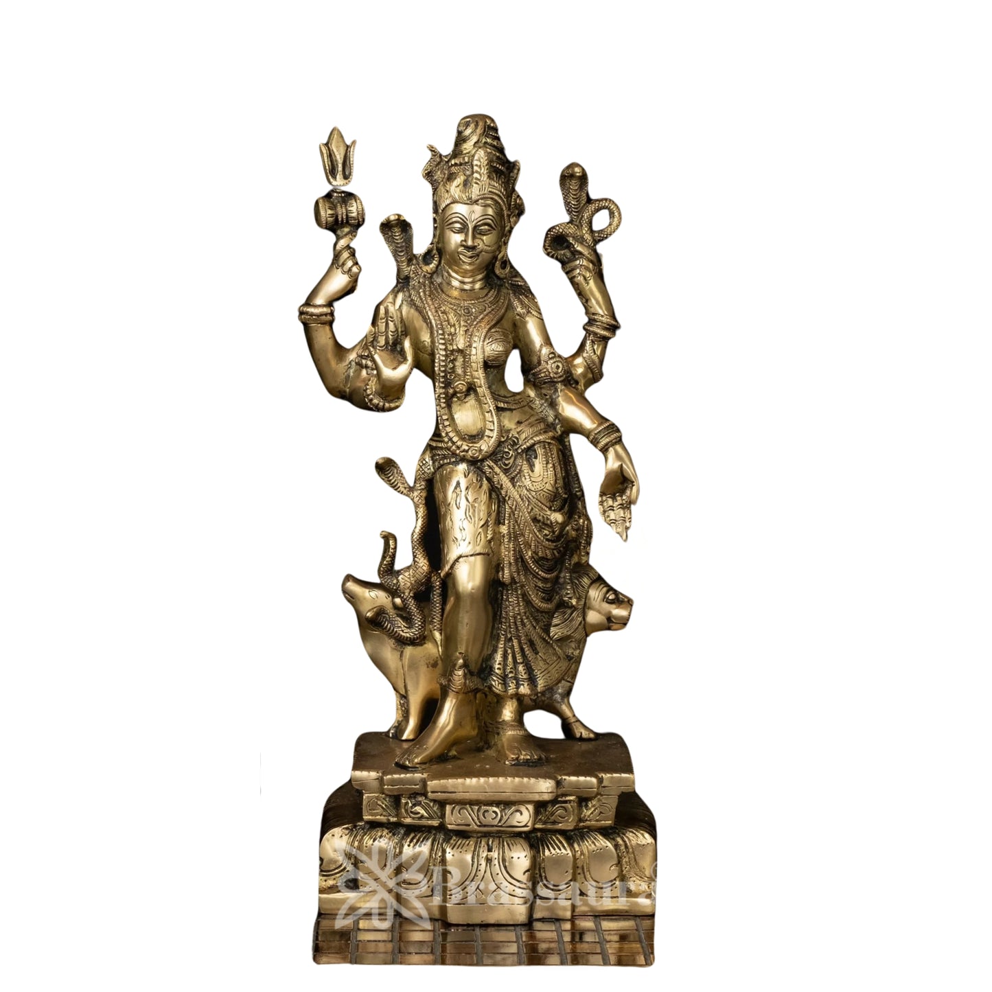 Brass Aardhnareshwar Statue Weight 9 Kg And Height 18.5 Inch