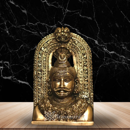 Brass Shiva Mukhlingam Statue Weight 2 Kg And Height 8 Inch