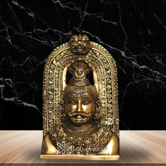 Brass Shiva Mukhlingam Statue Weight 2 Kg And Height 8 Inch