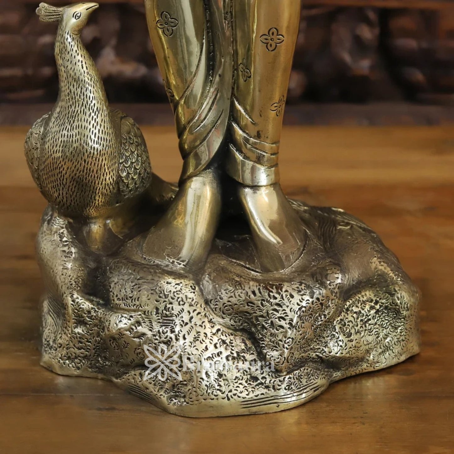 Brass Krishna Murti Weight 14.56 Kg And Height 29.5 Inch