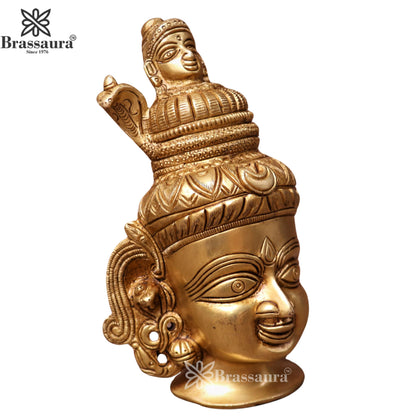 Brass Shiva Head Statue Weight .93 Kg And Height 6 Inch