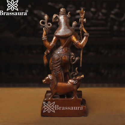 Brass Aardhnareshwar Statue Weight 9.67 Kg And Height 17.5 Inch