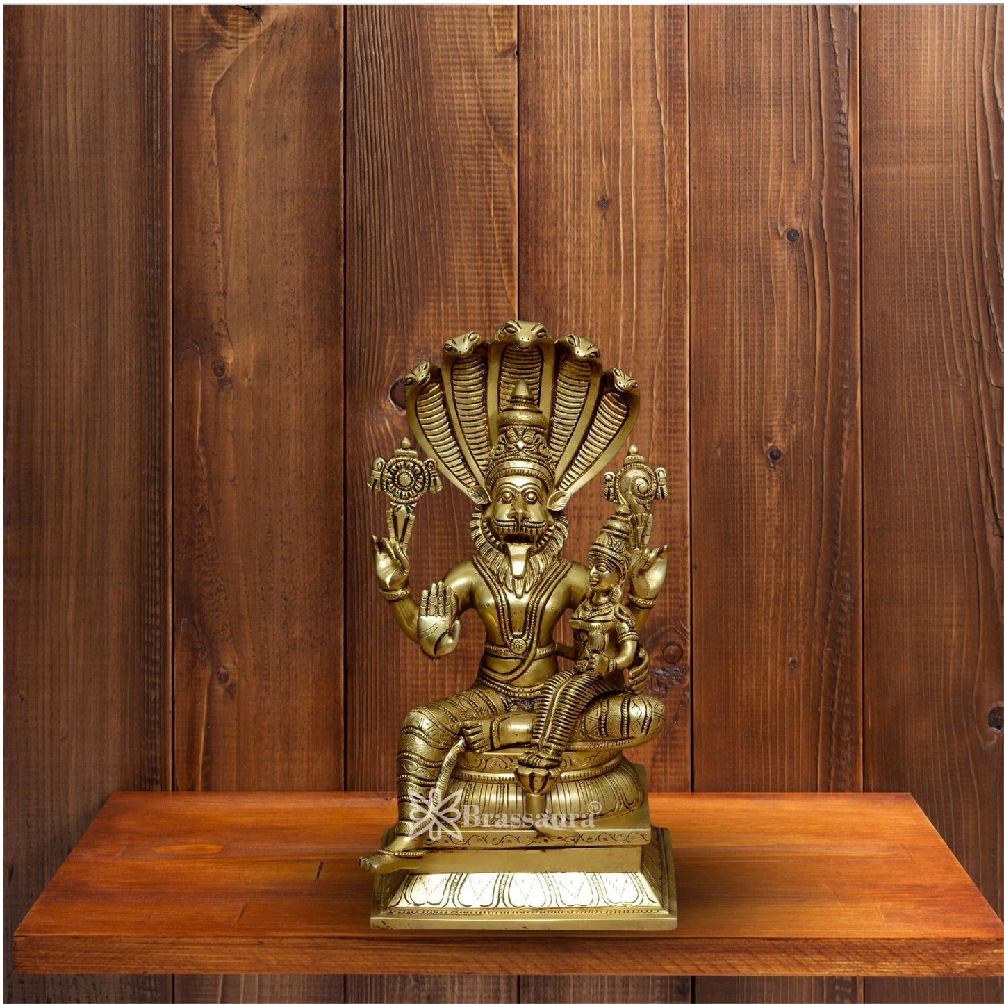 Brass Narasimha Statue Weight 7.9 Kg And Height 13 Inch