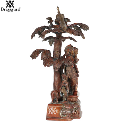 Brass Antique Radha Krishna Statue Weight 17 Kg And Height 21 Inch