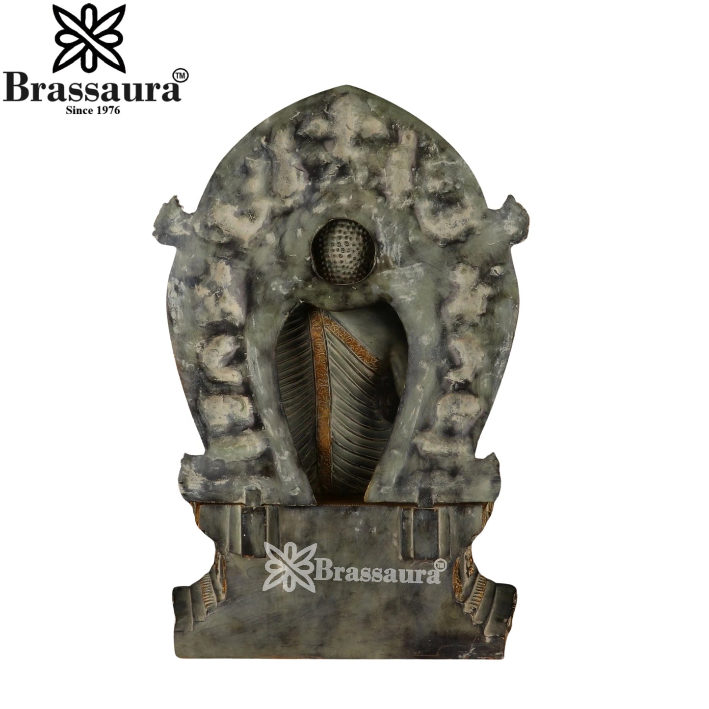 Brass Blessing Buddha Weight 25.8 kg & Height 25 Inch