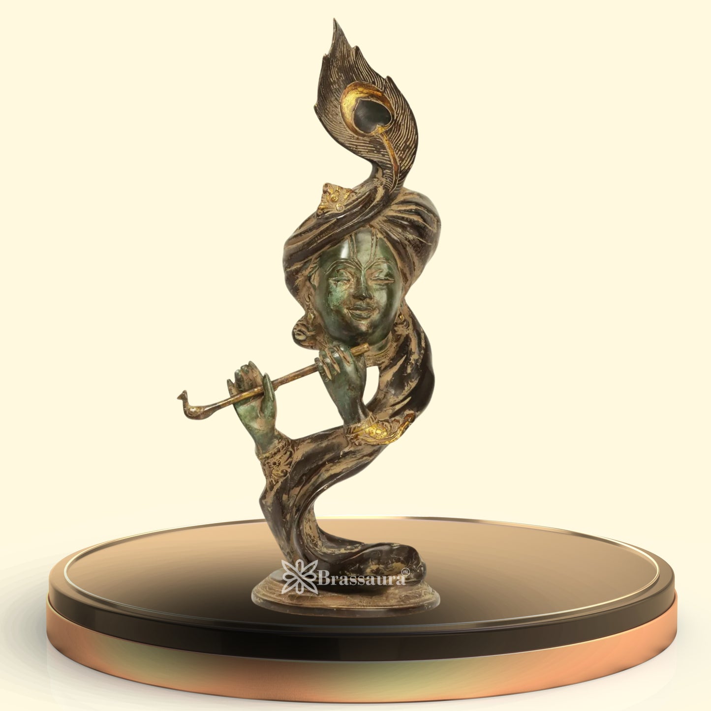 Brass Krishna Murti Weight 7.9 Kg And Height 20 Inch