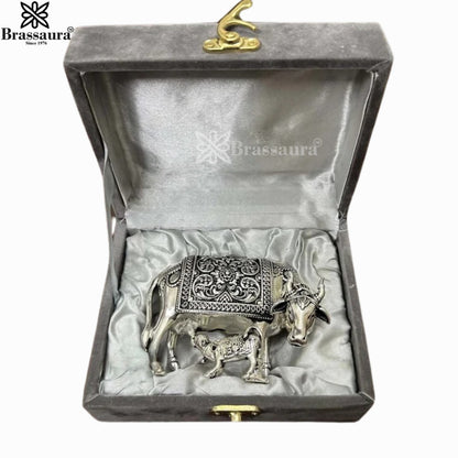 Brass Super Fine Kamdhenu For Home Décor And Gift Items Weight 0.260 kg Height 3 Inch