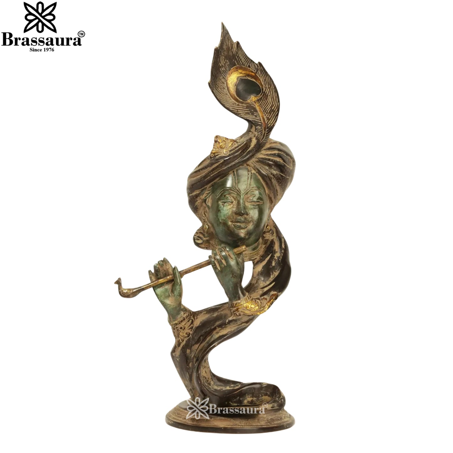 Brass Krishna Murti Weight 7.9 Kg And Height 20 Inch