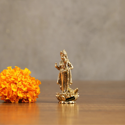 Brassaura™ Pure Brass Small Murugan Idol – 2.5 Inches Height, 30 Grams – Compact Handcrafted Brass Statue