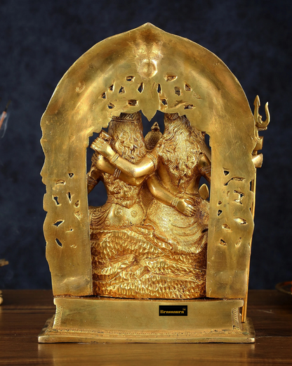 Brass Shiv parivar Idol for Home and Decor | Weight 6.8 Kg Height 12 inch